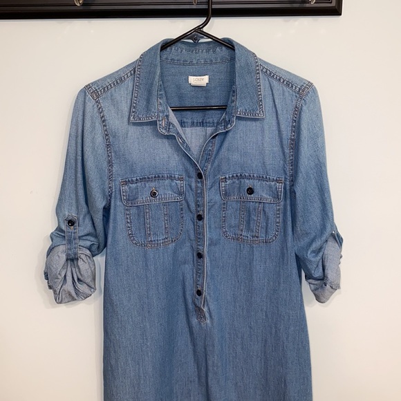 J Crew, soft, denim Jean dress, worn once, great condition, no flaws, size 4 - Picture 3 of 7